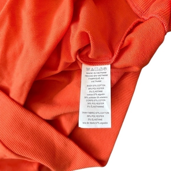 NWT Michael Kors Orange 1/4 Zip Short Sleeve With Hood - Picture 15 of 15
